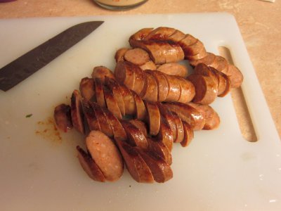 sliced sausage